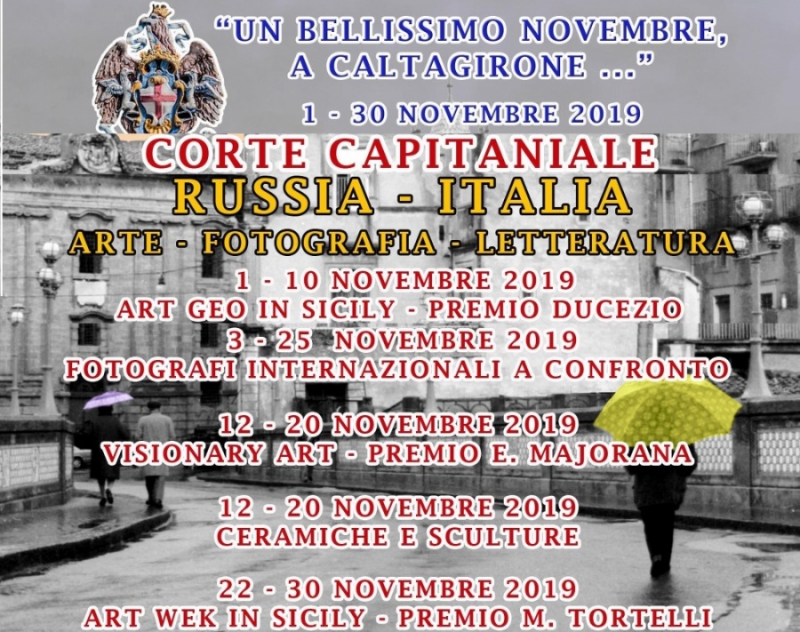 “Un bellissimo novembre, a Caltagirone”: dal 1° al 30 novembre, Corte Capitaniale, Festival delle Arti e Letterature